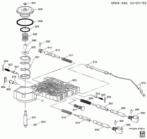 AUTOMATIC TRANSMISSION (MH1) PART 6 HM 4T80-E LOWER CONTROL VALVE ASSEMBLY