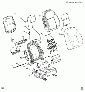 SEAT ASM/PASSENGER-BACK (POWER AG2)
