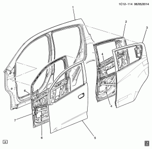 ЛИСТОВОЙ МЕТАЛЛ КУЗОВА PART 6 БОКОВИНА И ДВЕРИ