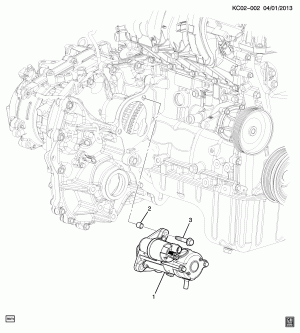 STARTER MOTOR MOUNTING (LFM/1.0V)