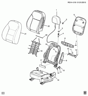 SEAT ASM/DRIVER-BACK (EXC POWER AG1)