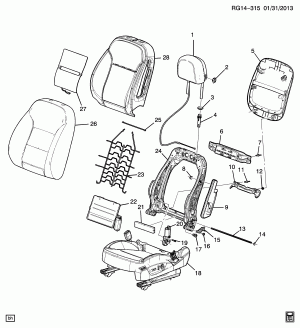 SEAT ASM/DRIVER-BACK (POWER AG1)