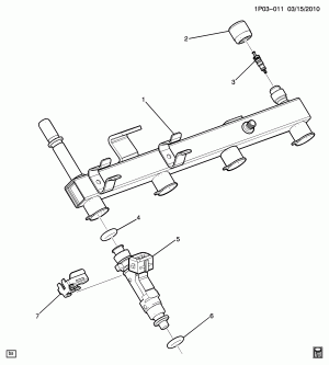 FUEL INJECTOR RAIL (LUV/1.4B)