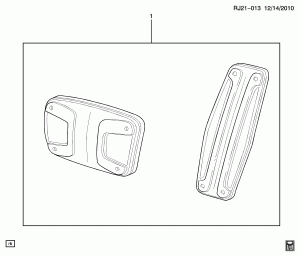 ACCESSORY PKG/PEDAL COVER(MH8)