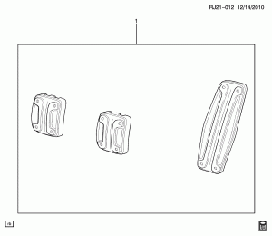 ACCESSORY PKG/PEDAL COVER(MZ4)