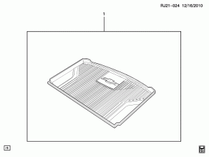 ACCESSORY PKG/REAR COMPARTMENT FLOOR STOWAGE TRAY