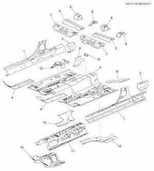 SHEET METAL/BODY PART 4-FRONT FLOOR