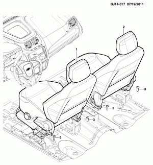 МОНТАЖ ПЕРЕДНЕГО СИДЕНЬЯ