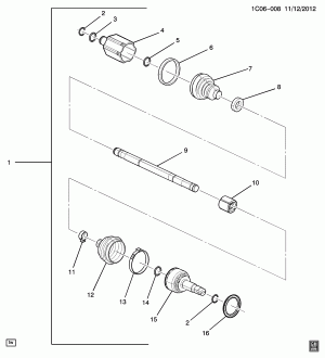 DRIVE SHAFT/FRONT WHEEL