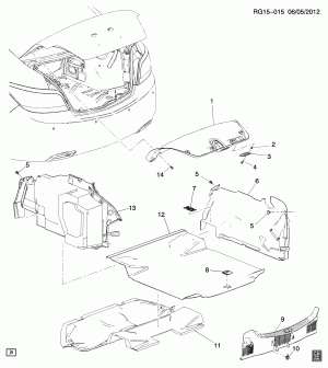 COMPARTMENT TRIM/REAR (EXC HYBRID HP6)