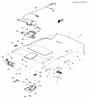 ROOF HEADLINER (SUNROOF CF5)