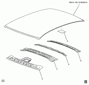 SHEET METAL/BODY PART 3-ROOF (EXC SUNROOF CF5)