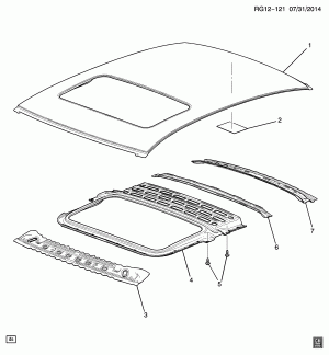 SHEET METAL/BODY PART 3-ROOF (SUNROOF CF5)
