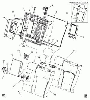 SEAT ASM/REAR-60% BACK DETAIL