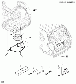 SPARE WHEEL STOWAGE & JACK PARTS