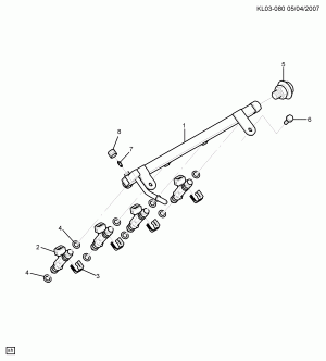 FUEL INJECTOR RAIL (LD9/2.4F)