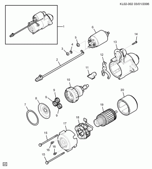 СТАРТЕР 1,4 КВТ (LD9/2.4F,LU1/3.2G)