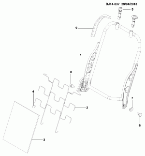 СИДЕНЬЕ В СБОРЕ/ПАССАЖИРА PART 2 РАМА, СПИНКА ПЕРЕДНЕГО СИДЕНЬЯ