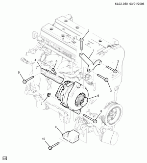 КРЕПЛЕНИЕ ГЕНЕРАТОРА (LD9/2.4F)