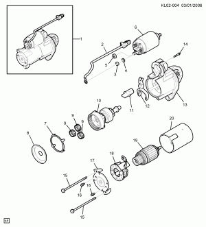 СТАРТЕР 1,8 КВТ (LLW/2.0R,LMN/2.0U)