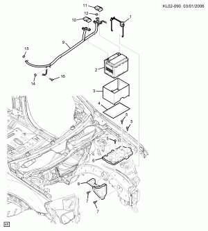 КРЕПЛЕНИЕ АККУМУЛЯТОРА (LD9/2.4F)