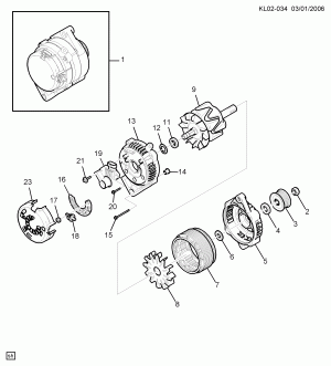 ГЕНЕРАТОР, СБОРКА (LD9/2.4F)
