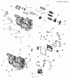 A/C & HEATER MODULE ASM & MOUNTING(C68)