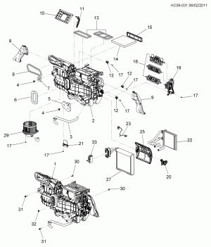 A/C & HEATER MODULE ASM & MOUNTING(C60)