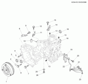 АВТОМАТИЧЕСКАЯ КОРОБКА ПЕРЕДАЧ PART 1 (MFL) JF405E НАРУЖНЫЕ ДЕТАЛИ