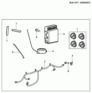 ВСПОМОГАТЕЛЬНЫЙ КОМПЛЕКТ ЗАДНИЙ ДАТЧИК ОБЪЕКТА, КОМПЛЕКТ