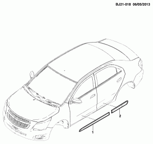 ВСПОМОГАТЕЛЬНЫЙ КОМПЛЕКТ КОМПЛ. МОЛДИНГ, КУЗОВ, НИЖН. БОКОВ.