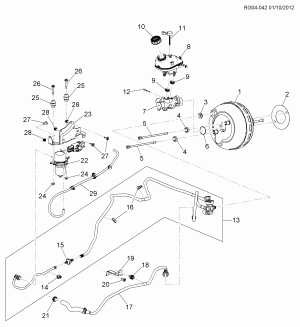 BRAKE BOOSTER & MASTER CYLINDER MOUNTING (LBN/2.0A)