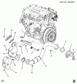 EXHAUST SYSTEM/FRONT (LUV/1.4B)