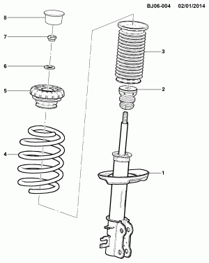 ПЕРЕДНЯЯ СТОЙКА АМОРТИЗАТОРА В СБОРЕ