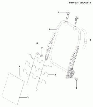 СИДЕНЬЕ В СБОРЕ/ВОДИТЕЛЯ PART 2 РАМА, СПИНКА ПЕРЕДНЕГО СИДЕНЬЯ