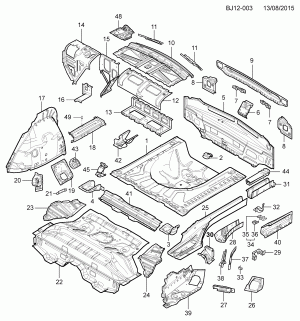 ЛИСТОВОЙ МЕТАЛЛ КУЗОВА ЗАДНЯЯ ЧАСТЬ