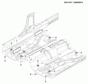ЗАГЛУШКА/КУЗОВ PART 1 НАПОЛЬНАЯ ПАНЕЛЬ