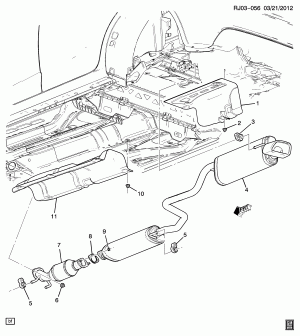 EXHAUST SYSTEM/REAR (LUV/1.4B)