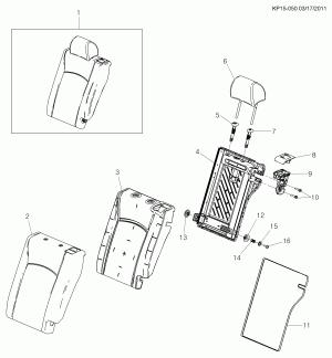 SEAT ASM/REAR BACK(A64) FOLDING TYPE(40%)