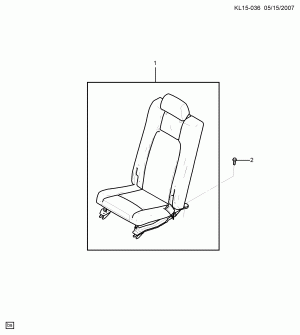 SEAT ASM/REAR #2 (3RD ROW) MOUNTING
