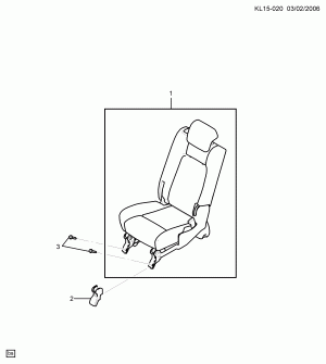 SEAT ASM/REAR 40% MOUNTING