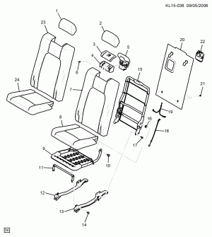 SEAT ASM/REAR #2 (3RD ROW) SEAT PARTS