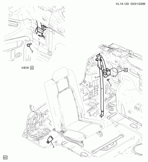 SEAT BELTS/REAR #2 (3RD ROW)