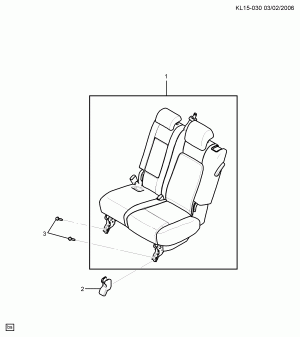 SEAT ASM/REAR 60% MOUNTING