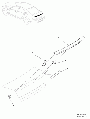 ORNAMENTATION AND WIPERS- DECKLID SPOILER