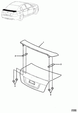ORNAMENTATION AND WIPERS (DECKLID SPOILER)
