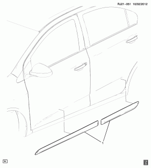 ACCESSORY PKG MOLDING KIT, BODY SIDE LWR