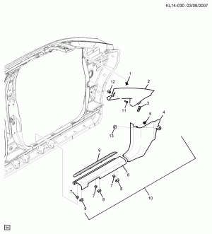 TRIM/ FRONT (EXC ILLUMINATED B7G)