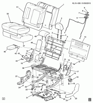 SEAT ASM/REAR 60%-SEAT PARTS(ILLUMINATED B7G, EXC FOLDING BACK AM9)