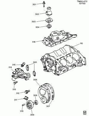 ENGINE ASM-4.3L V6 PART 3 FRONT COVER & COOLING RELATED PARTS (LB4/4.3Z,LU2/4.3B)